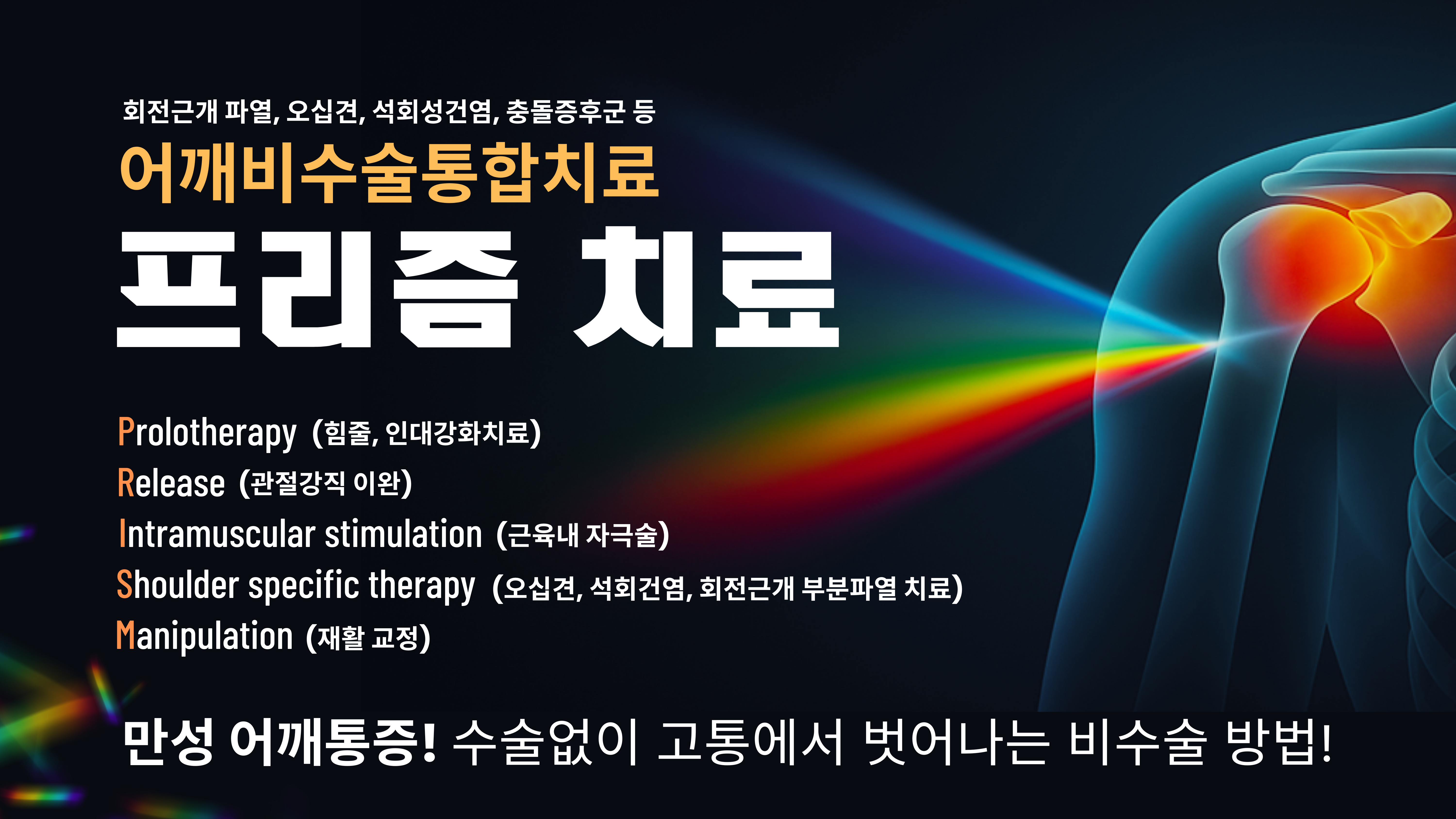 어깨 비수술 통합치료
프리즘PRISM 치료